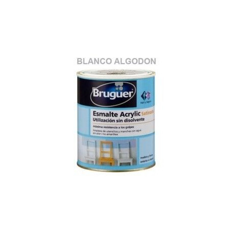 Esmalte Acrilico Satinado Blanco Algodon 250ml Bruguer 1504