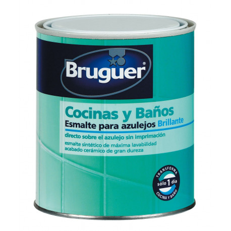 Esmalte Sint.azulejos Brillante Gris Pizarra 750 Ml Bruguer