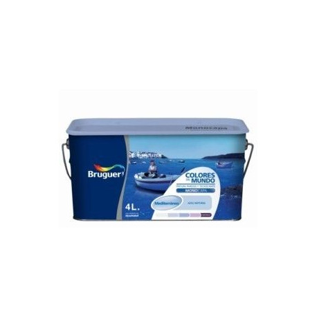 Pintura Plastica Mate Monocapa Cm Mediterr Azul Intermedio4l