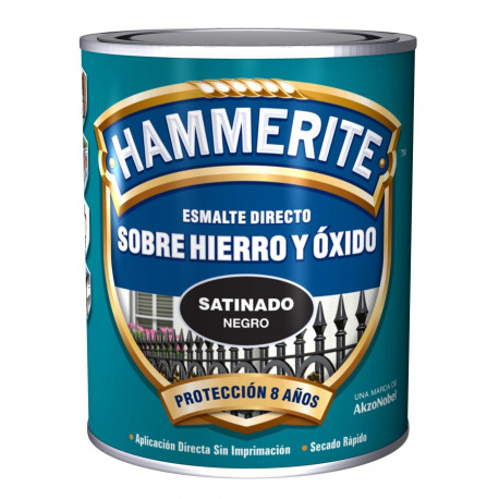 Esmalte Para Metal Hammerite Satinado Negro 750ml