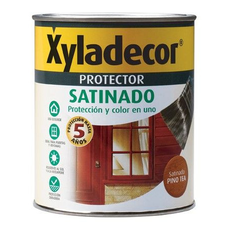Protector Para Madera Satinado Castaño 3 En 1 750ml Xyladeco