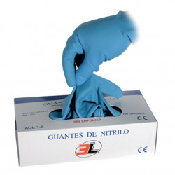 Guante Nitrilo Desechable S/empolvar  100 Unid Tl Unitril Lp