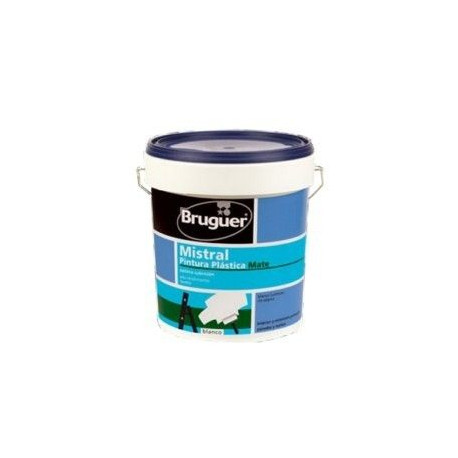 Pintura Plastica Mate Blanco 4l Mistral
