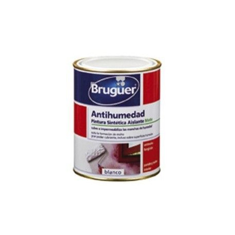 Pintura Sintetica Antihumedad Mate Blanco 4l Bruguer