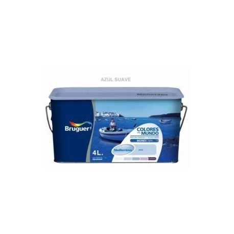 Pintura Plastica Mate Monocapa Cm Mediterraneo Azul Suave 4l