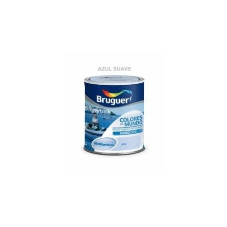 Pintura Plastica Mate Monocapa Cm Mediterra Azul Suave 750ml