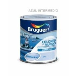 Pintura Plastica Mate Monocapa Cm Mediterra Azul Inter 750ml