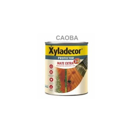 Protector Para Madera Mate 3 En 1 Caoba 750 Ml Xyladecor