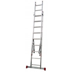 Escalera Industrial Aluminio 2x10 Peldaños 2x3,0 Mts Convert