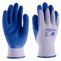 Guante Poliamida/algodón Latex Rugoso Azul Super Grip T-07