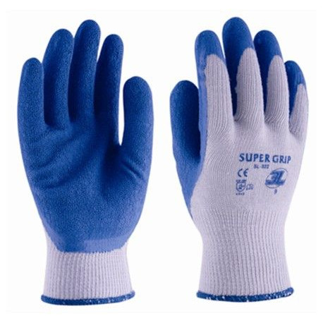 Guante Poliamida/algodón Latex Rugoso Azul Super Grip T-07