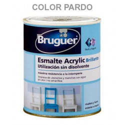 Esmalte Acrilico Brillante Pardo 250ml Bruguer 1033