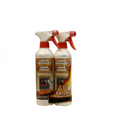 Limpiador Cristales 500 Ml Estufa 2pz Pyro Feu 500 Ml