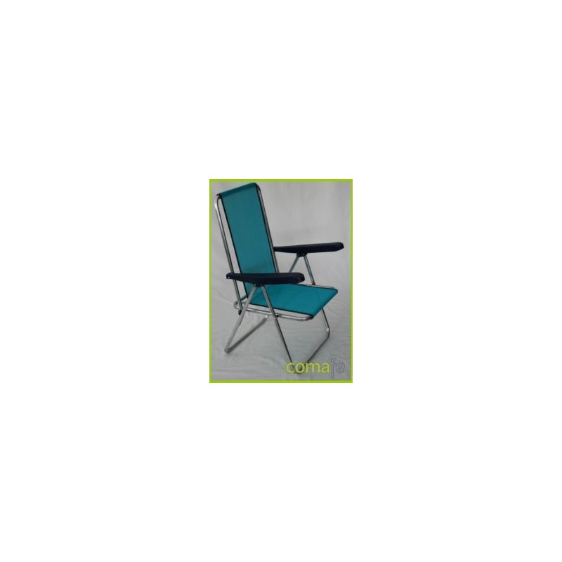Alco Amaca Pieghevole In Alluminio Fibreline Blu – Multiposizioni, Leggera E Resistente, Portata 110kg, Per Giardino E Spiaggia