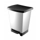 Cubo Bas. Recicl. 25lt C/pedal 2comp. Pl Gr/pl Curver