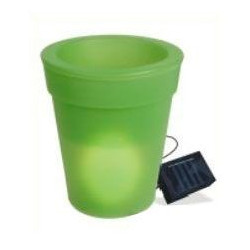 Maceta Jard H19,5cm Solar Natuur Pp Ver Led B/rec Nt95413