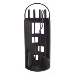 Juego Chimenea Cal. Utiles Negros Arco Chapa 4pz El Zorro 4