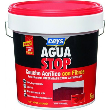 Impermeabilizante Caucho Acrilico C/fibras Gris 1kg Aguastop