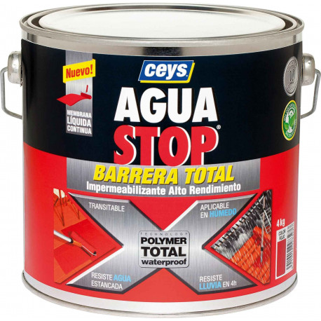 Impermeabilizante Polimero Liquido Rojo 4kg Aguastop Ceys