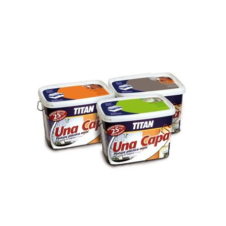 Pintura Plastica Mate Titan Una Capa 5lt Ocre Suave