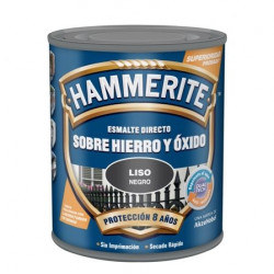 Esmalte Antioxidante Hammerite Liso Brill Negro 2,5l