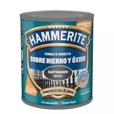 Esmalte Antioxidante Hammerite Satinado Negro 2,5l