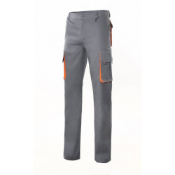 Pantalon Trabajo T42 Con Pinza Tergal Gr/nar Mltibol Velilla