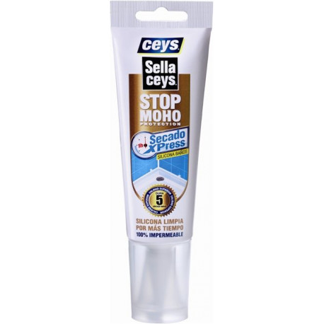 Silicona Acida Transparente Stop Moho Xpress Tubo 125ml Ceys