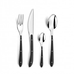 Cubierto Bistro 24pz Acero Inox/polipropileno Negro Amefa