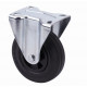Rueda Fija Goma Negra Ø100 Platina 80kg