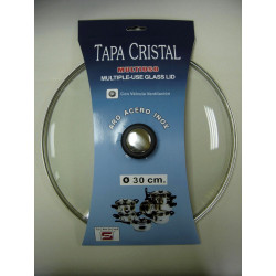 Tapa Bat Cocina 30cm Valv.ventil. Aro Inox-cristal Tecnhogar