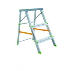 Escalera Dom Tijera 3 Peldaños Alu Vivahogar