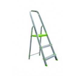 Escalera Dom Tijera 0,62mt 3 Peldaños B/baja Alu Vivahogar