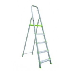 Escalera Dom Tijera 1,11mt 5 Peldaños B/baja Alu Vivahogar