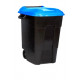 Contenedor Bas. 100 Lt C/rued Tayg Pl Negro Tapa Azul Tapa 4