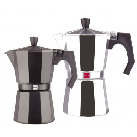 CAFETERA ITALIANA 09TZ ALU NE KENIA NOIR MAGEFESA