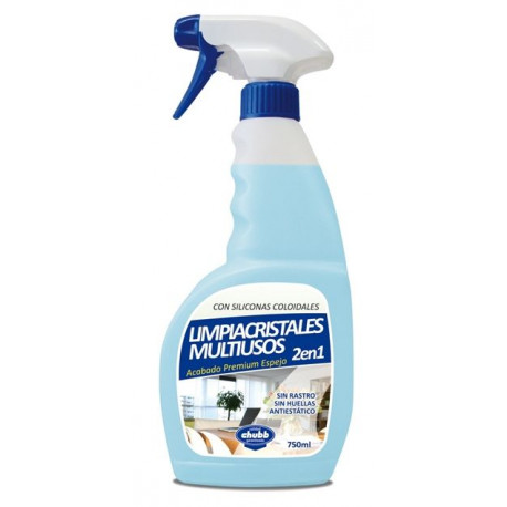 Limpiador Cristales Multiusos Liquido Azul Spray 750ml Chubb