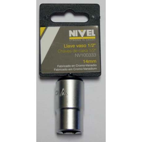 Llave Vaso Hexag. 1/2"-14mm C.v. Nivel