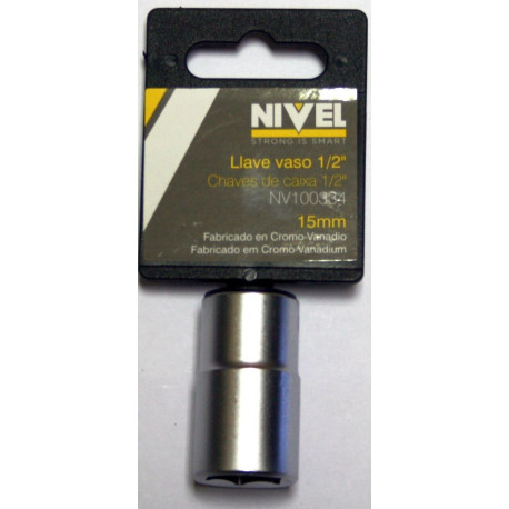 Llave Vaso Hexag. 1/2"-15mm C.v. Nivel