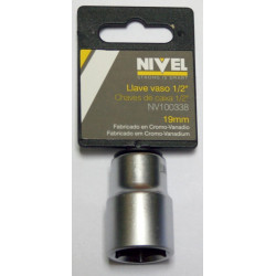 Llave Vaso Hexag. 1/2"-19mm C.v. Nivel