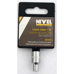 Llave Vaso Hexag. 1/4"-04mm C.v. Nivel