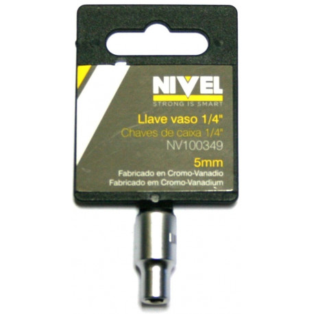 Llave Vaso Hexag. 1/4"-05mm C.v. Nivel