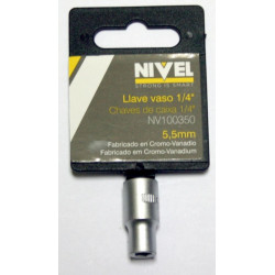 Llave Vaso 1/4" Hexagonal  5,5 Mm