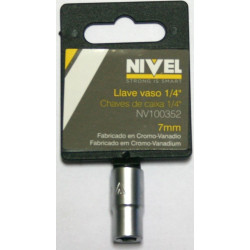 Llave Vaso Hexag. 1/4"-07mm C.v. Nivel