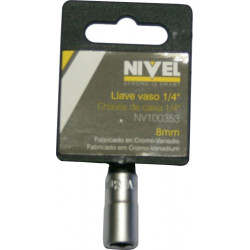 Llave Vaso Hexag. 1/4"-08mm C.v. Nivel