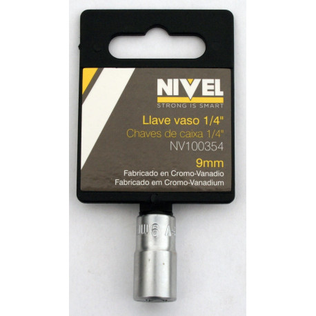 Llave Vaso Hexag. 1/4"-09mm C.v. Nivel