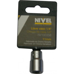 Llave Vaso Hexag. 1/4"-11mm C.v. Nivel