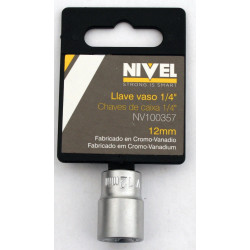 Llave Vaso Hexag. 1/4"-12mm C.v. Nivel