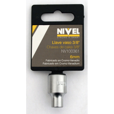 Llave Vaso Hexag. 3/8"-06mm C.v. Nivel