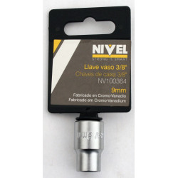 Llave Vaso Hexag. 3/8"-09mm C.v. Nivel